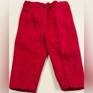 Dolce&Gabbana red brocade trousers size 9-12 months
